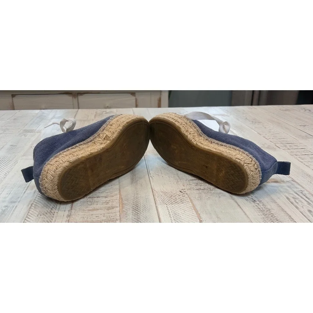 MAI Espadrille Canvas Lace Up Sneakers Blue Women Size Unknown‎